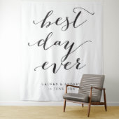 Trouwceremonie Achtergrond 'Beste Dag Ooit' Wandkleed (In situ)