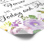 Trouwceremonie bord ter nagedachtenis aan dierbare poster (Hoek)