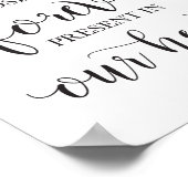 Trouwceremonie bord ter nagedachtenis in liefdevol poster (Hoek)