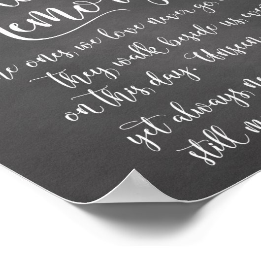 Trouwceremonie bord ter nagedachtenis 'In Loving M Poster (Hoek)