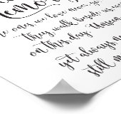 Trouwceremonie bord ter nagedachtenis 'In Loving M Poster (Hoek)