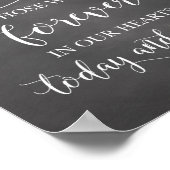 Trouwceremonie bord ter nagedachtenis In Loving Me Poster (Hoek)