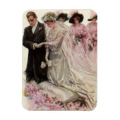 Trouwceremonie bruid en bruidegom in Victoriaanse  Magneet (Verticaal)