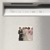 Trouwceremonie bruid en bruidegom in Victoriaanse  Magneet (Insitu (Vaatwasser))