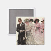 Trouwceremonie bruid en bruidegom uit het victoria magneet (Voorkant / Achterkant)