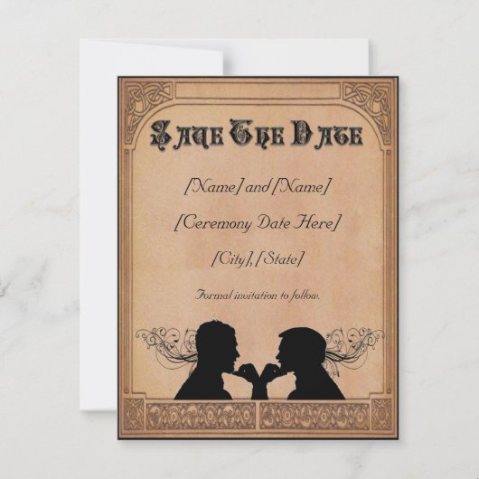 Trouwceremonie Custom Save-the-Date Kaarten (Voorkant)