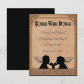 Trouwceremonie Custom Save-the-Date Kaarten (Voorkant / Achterkant)
