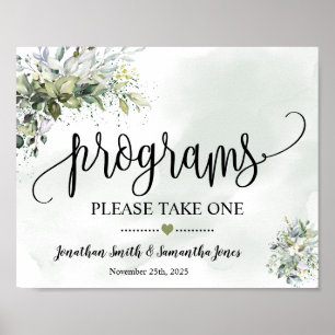 Trouwceremonie Eucalyptus Bord Poster