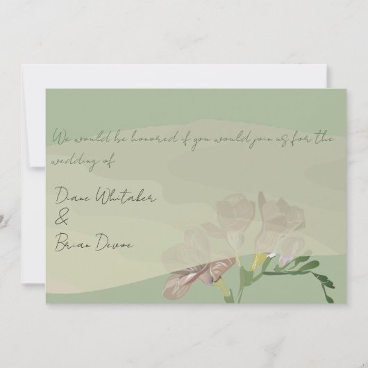 Trouwceremonie Fresia Uitnodiging (Voorkant)