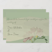 Trouwceremonie Fresia Uitnodiging (Voorkant / Achterkant)