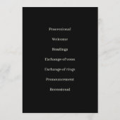 Trouwceremonie Huwelijksprogramma Roze Hart Bloeme Programmakaart (Achterkant)