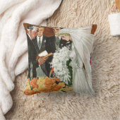 Trouwceremonie in vintage stijl met bruid en bruid kussen (Deken)