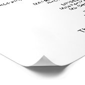 Trouwceremonie Programma Bord Eenvoudige Calligraf Poster (Hoek)