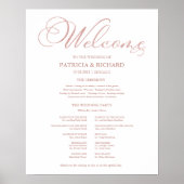 Trouwceremonie Programma Elegante Calligrafie Poster (Voorkant)