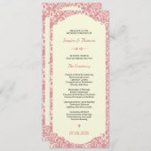 Trouwceremonie programma sjabloon (Voorkant / Achterkant)