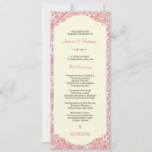 Trouwceremonie programma sjabloon (Voorkant)