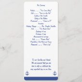 Trouwceremonie programma's kaarten met nautisch th (Achterkant)