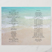 Trouwceremonie Strand Achtergrond Vouwbaar Program (Achterkant)