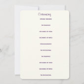 Trouwceremonie Tropisch Strand Programmakaart (Achterkant)