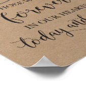 Trouwceremoniebord ter nagedachtenis in liefdevoll poster (Hoek)