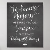 Trouwceremoniebord ter nagedachtenis in liefdevoll poster (Voorkant)