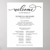 Trouwceremonieprogramma Chic Script Poster (Voorkant)