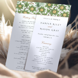Trouwceremonieprogramma geïnspireerd door de natuu kaart