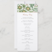 Trouwceremonieprogramma geïnspireerd door de natuu kaart (Achterkant)