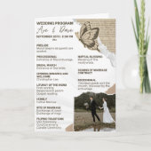 Trouwceremonieprogramma – Gescheurd Papier & Vlind Programma (Voorkant)