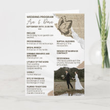 Trouwceremonieprogramma – Gescheurd Papier & Vlind