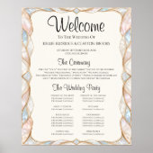 Trouwceremonieprogramma met gebrandschilderd glas poster (Voorkant)