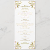 Trouwceremonieprogramma Nadine -Theelengte (Goud) Programmakaart (Achterkant)