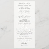 Trouwceremonieprogramma Navy Blush #NBC Programmakaart (Achterkant)