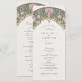 Trouwceremonieprogramma voor Sweet Peas Kaart (Voorkant / Achterkant)