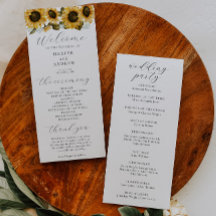 Trouwceremonieprogramma Zonnebloemen