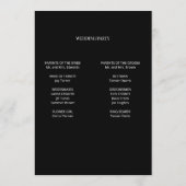 Trouwceremonieprogramma Zwart Mintgroene Hoek Programmakaart (Achterkant)