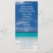 Trouwceremonieprogramma's Blue Beach Programmakaart (Achterkant)