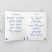 Trouwceremonieprogramma's met zeemansmotief programma (Binnen)