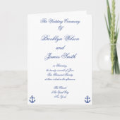 Trouwceremonieprogramma's met zeemansmotief programma (Voorkant)