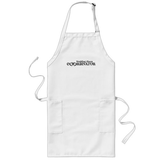 Trouwchaoscoördinator - Grappige Bruid Lang Schort (Voorkant)
