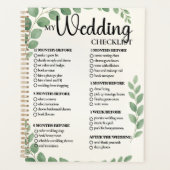 Trouwchecklist Planner Groene Eucalyptusbladeren (Voorkant)