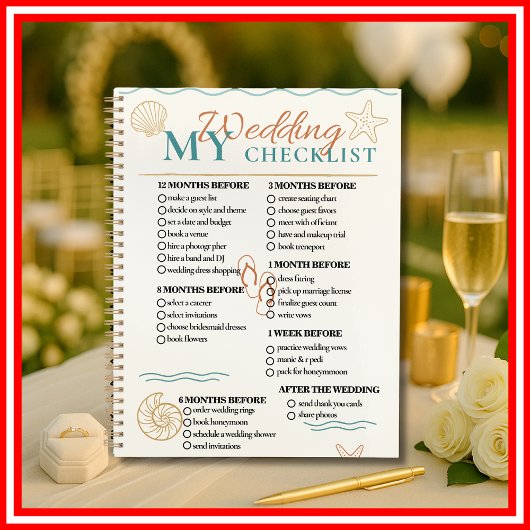 Trouwchecklist Planner Moderne Elegante STRAND
