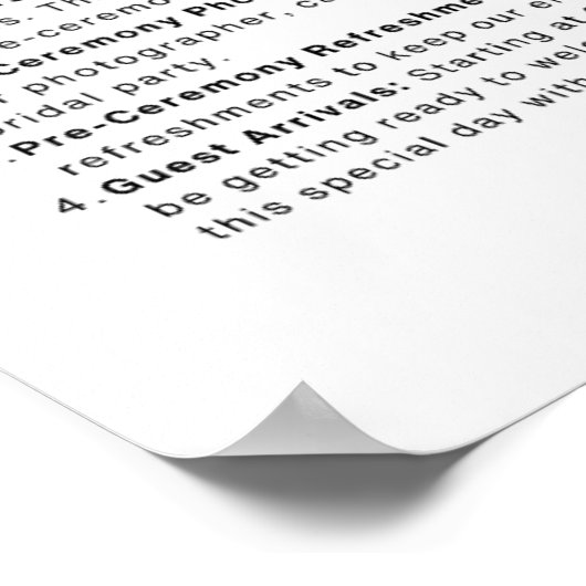 Trouwchecklists - Trouwdag Planner Poster (Hoek)