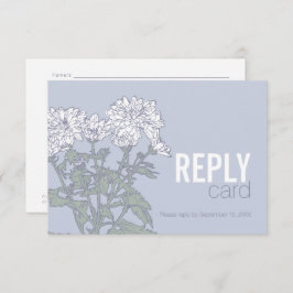 Trouwchrysant witte bruiloft RSVP QR-code