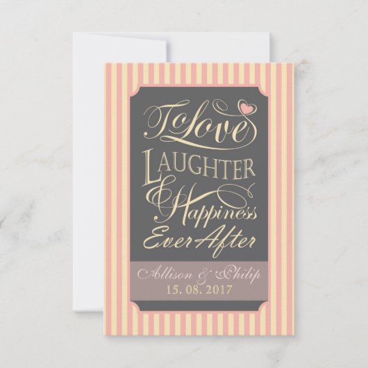 Trouwcitaat ontwerp, met aangepaste letters. kaart (Voorkant)