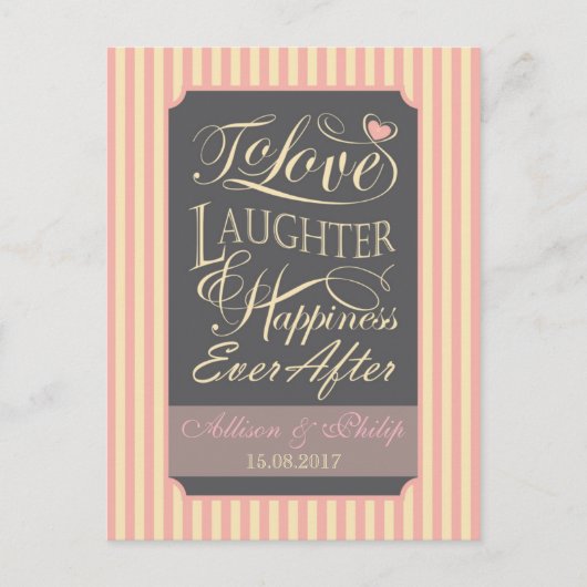 Trouwcitaat ontwerp uitnodiging briefkaart (Voorkant)