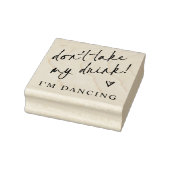 Trouwcoaster 'Pak mijn drankje niet af' Rubberstempel (Stempel)