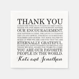 Trouwcocktail servetten gepersonaliseerde servet