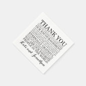 Trouwcocktail servetten gepersonaliseerde servet (Hoek)