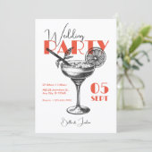 Trouwcocktailparty uitnodiging (Staand voorkant)